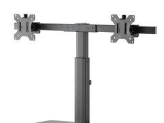 Stand 2 Monitoare 10"-27" NewStar D865D, Negru, VESA 100x100/75x75